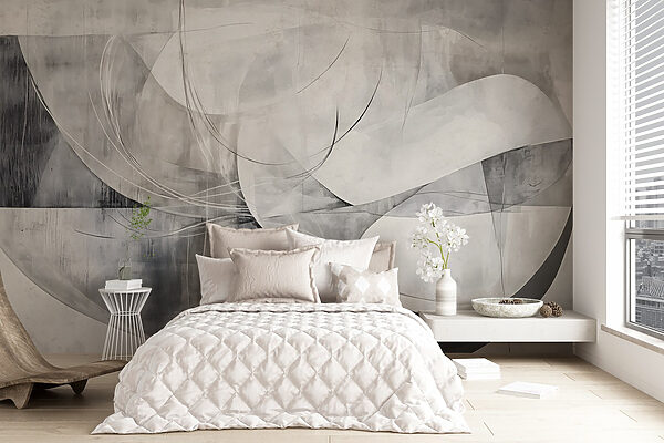 Grey and white art Grey and white art