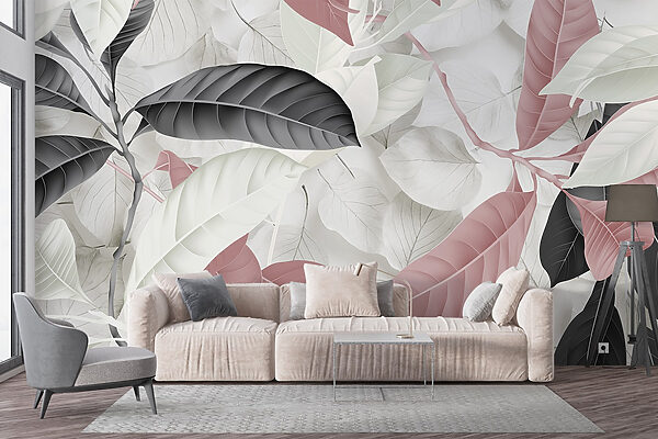 Elegant leaves in soft hues. Elegant leaves in soft hues.