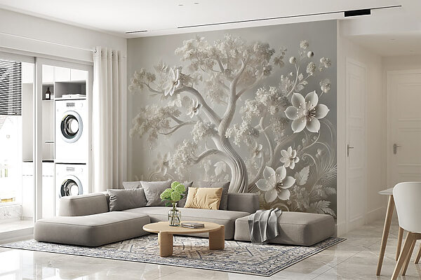 White tree with flowers White tree with flowers