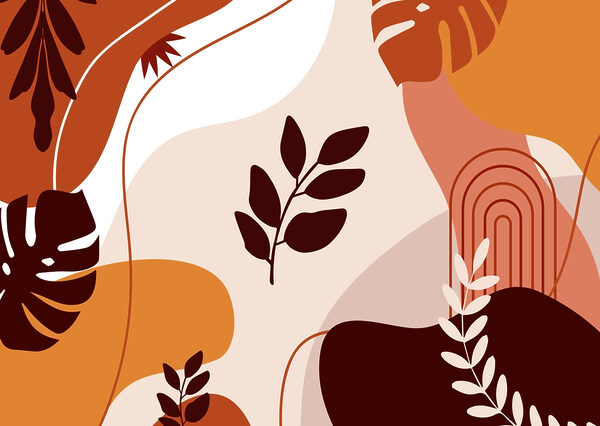 Organic shapes in warm tones. Organic shapes in warm tones.