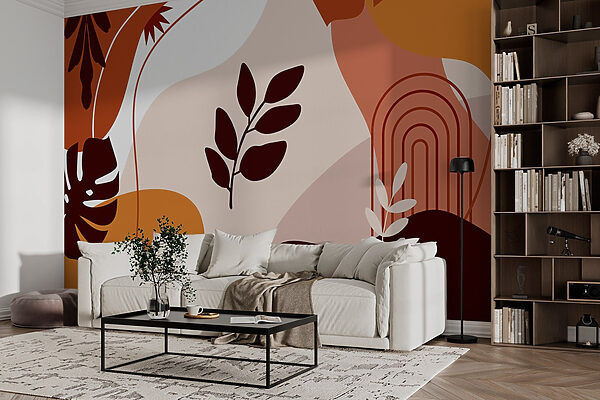 Organic shapes in warm tones. Organic shapes in warm tones.