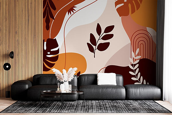 Organic shapes in warm tones. Organic shapes in warm tones.