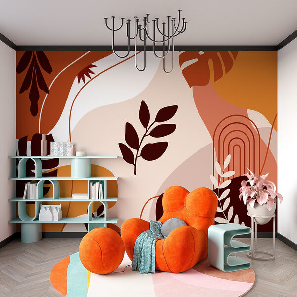 Organic shapes in warm tones. Organic shapes in warm tones.