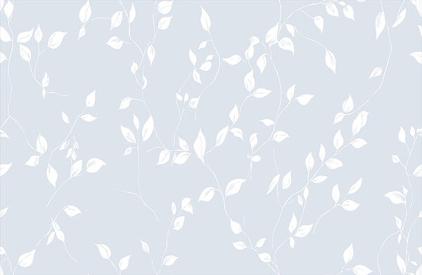 White leaves on a blue background White leaves on a blue background