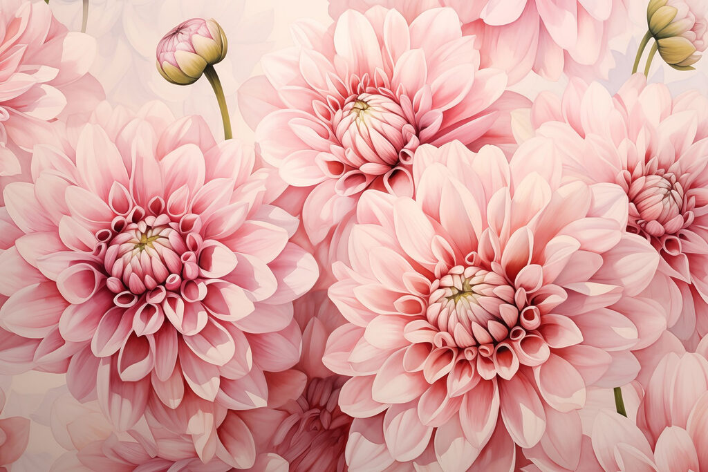 Group of pink flowers