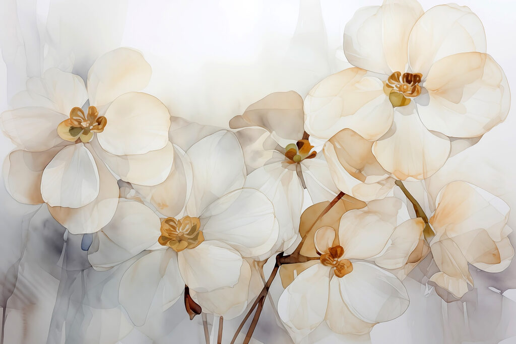 Delicate blossoms in soft hues Delicate blossoms in soft hues