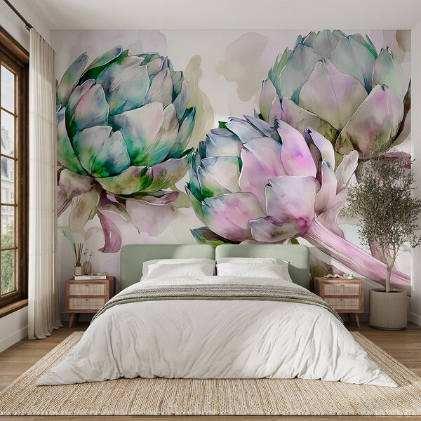 Art artichokes on a white background Art artichokes on a white background