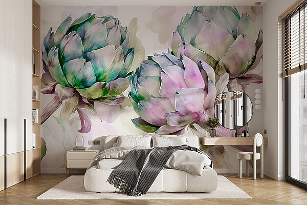 Art artichokes on a white background Art artichokes on a white background