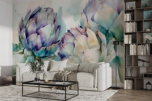 Art artichokes on a white background Art artichokes on a white background