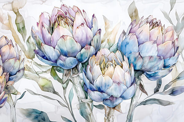 Delicate blooms in soft pastel hues Delicate blooms in soft pastel hues