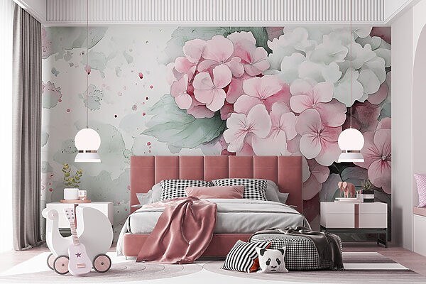 Painting of pink flowers Painting of pink flowers