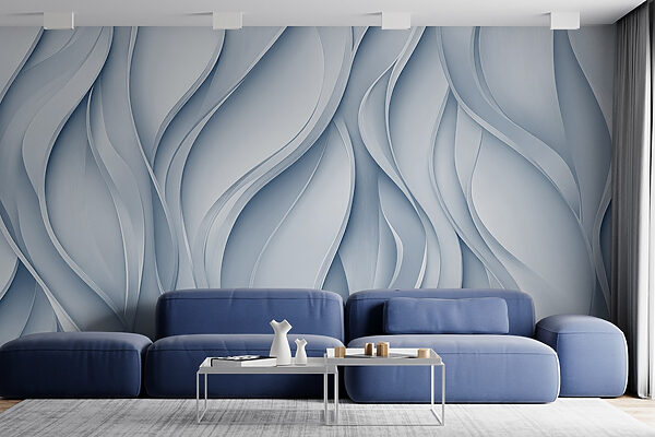 White and grey wavy lines White and grey wavy lines