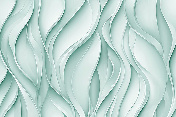 White and green wavy lines White and green wavy lines
