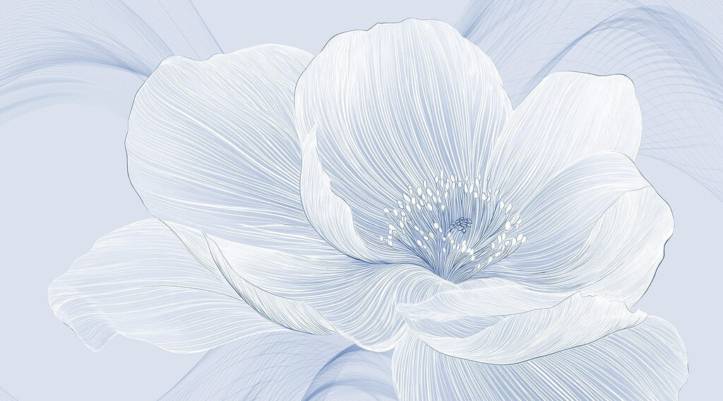 Delicate floral line art design Delicate floral line art design