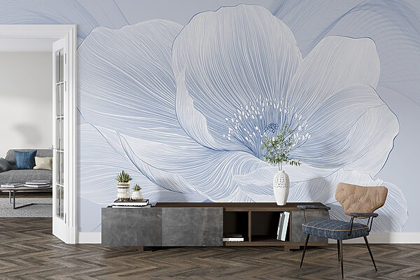 Delicate floral line art design Delicate floral line art design
