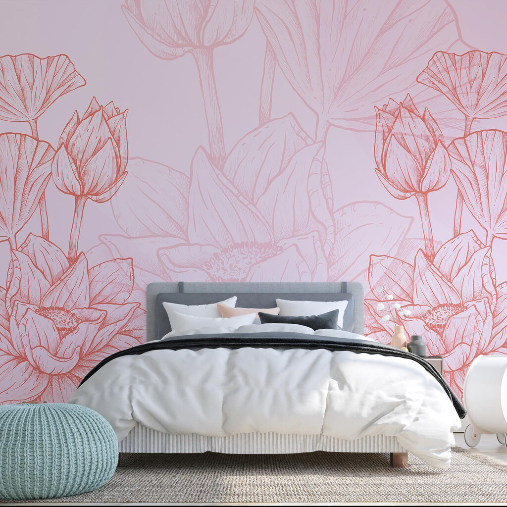 Pink and white flower drawing Pink and white flower drawing