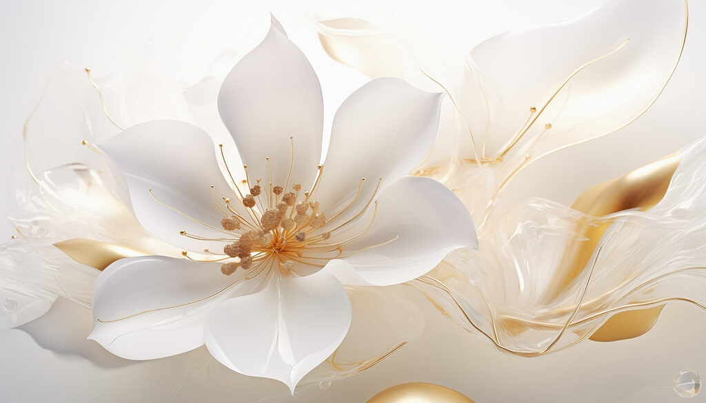 Delicate petals with elegant accents Delicate petals with elegant accents
