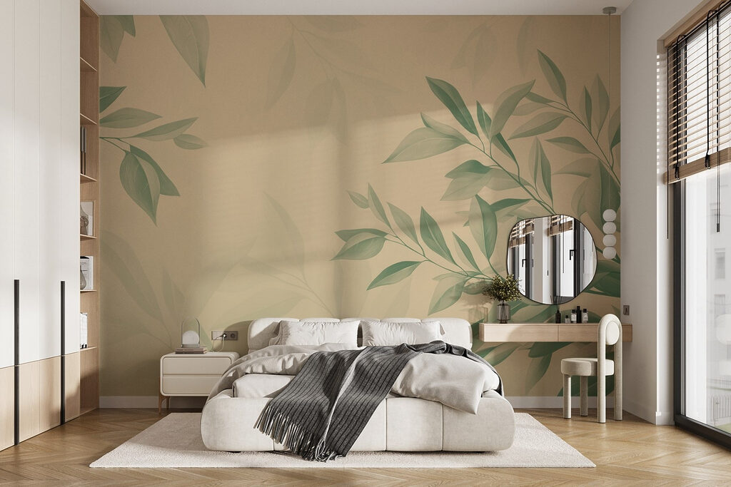 - Serene leaves against a soft background - Serene leaves against a soft background