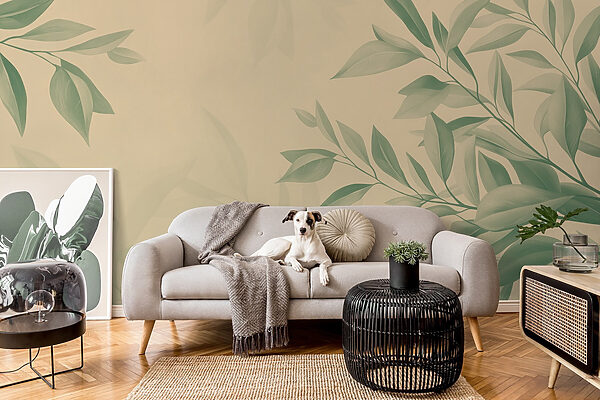 - Serene leaves against a soft background - Serene leaves against a soft background