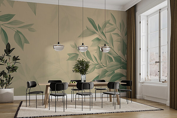 - Serene leaves against a soft background - Serene leaves against a soft background
