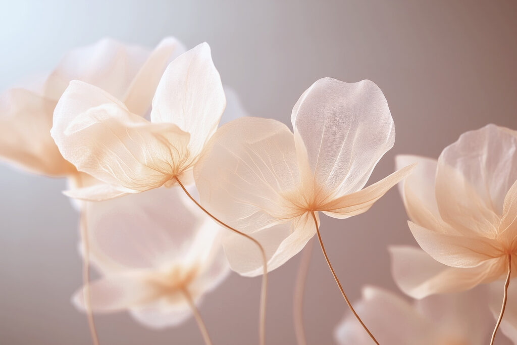 Delicate petals in soft pastel hues Delicate petals in soft pastel hues