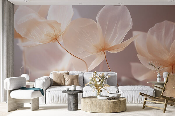 Delicate petals in soft pastel hues Delicate petals in soft pastel hues
