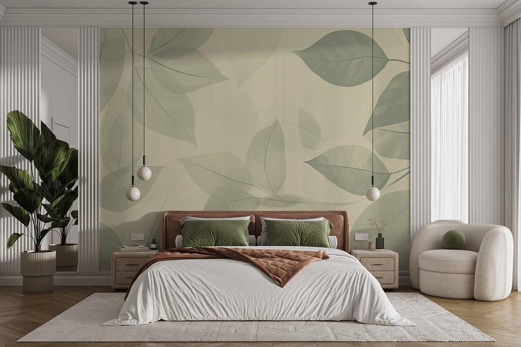 Soft leaves on a gentle backdrop