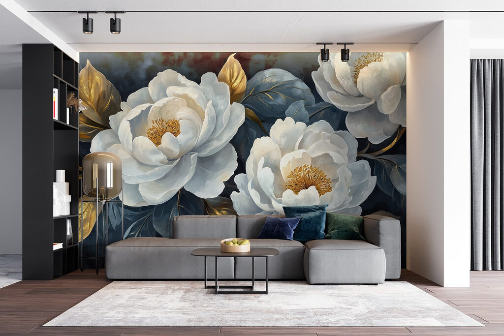Elegant blooms against dark background Elegant blooms against dark background