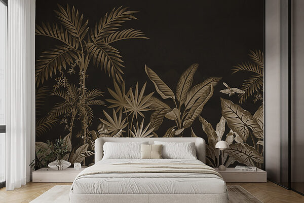 Wallpaper with plants and leaves Wallpaper with plants and leaves