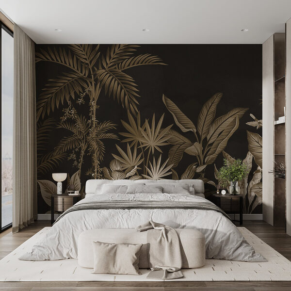 Wallpaper with plants and leaves Wallpaper with plants and leaves
