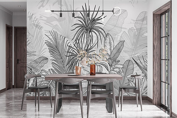 Black and white drawing of plants Black and white drawing of plants