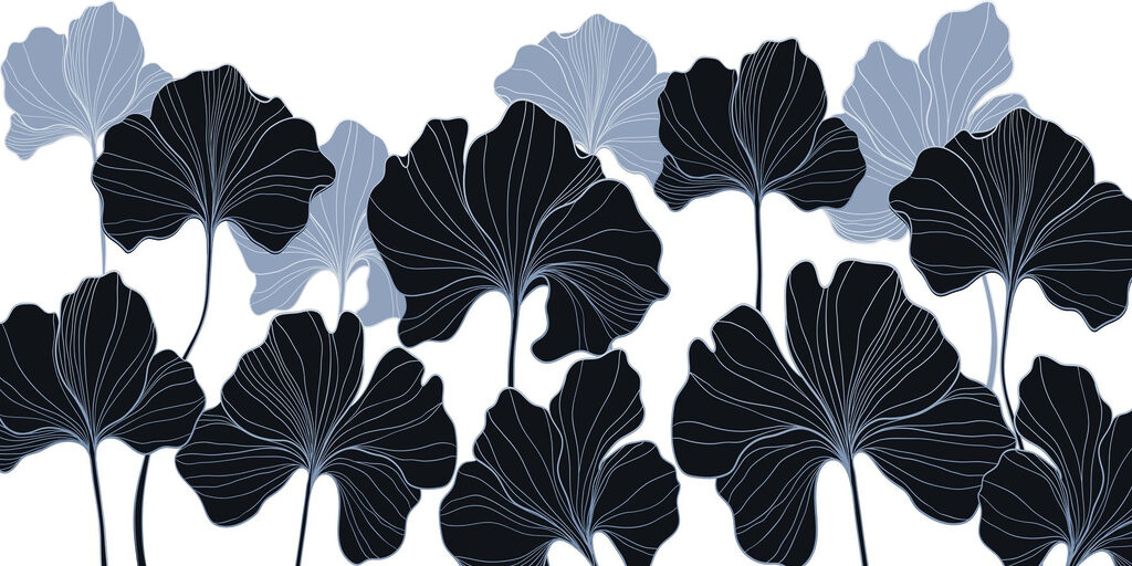 Elegant leaves in contrasting colors. Elegant leaves in contrasting colors.