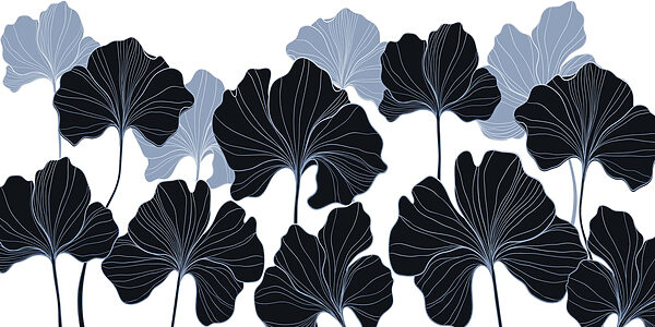 Elegant leaves in contrasting colors. Elegant leaves in contrasting colors.