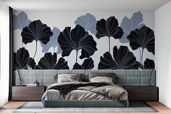 Elegant leaves in contrasting colors. Elegant leaves in contrasting colors.