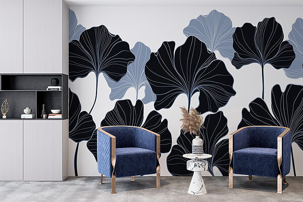 Elegant leaves in contrasting colors. Elegant leaves in contrasting colors.