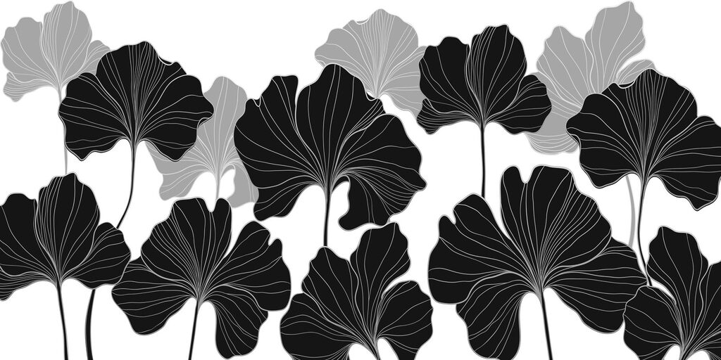 Black and white floral design Black and white floral design