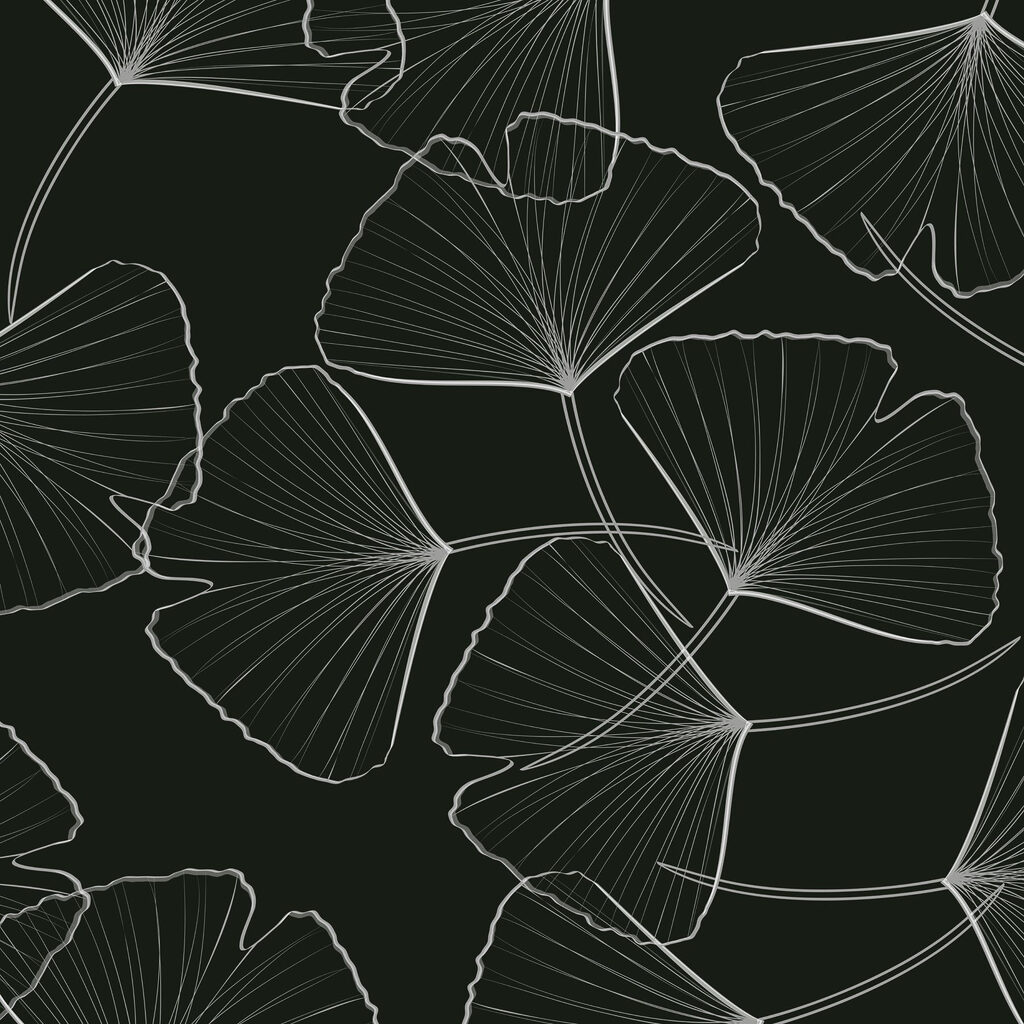Pattern of leaves on a black background Pattern of leaves on a black background