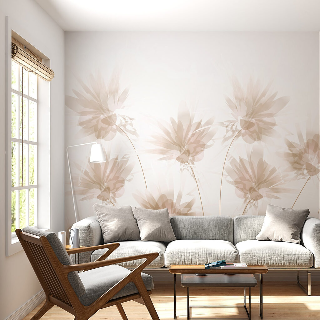 Group of flowers on a white background