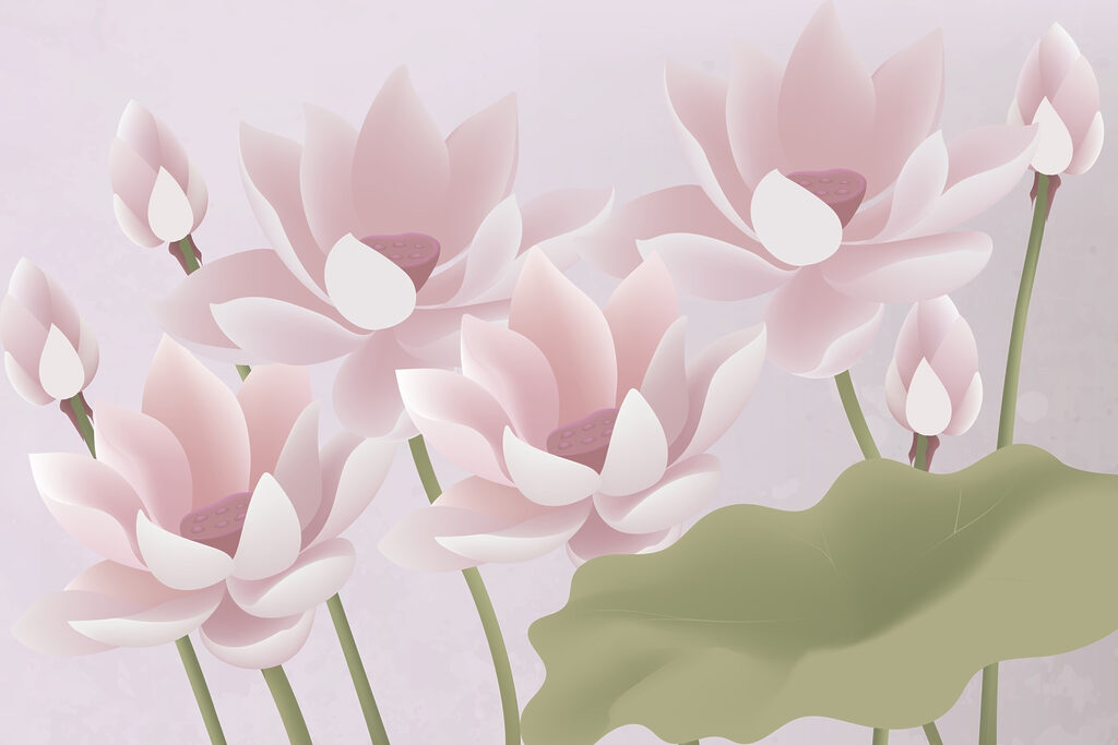 Group of pink flowers Group of pink flowers