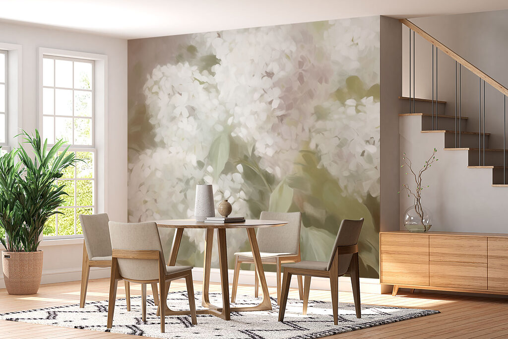 Delicate white blooms in soft light