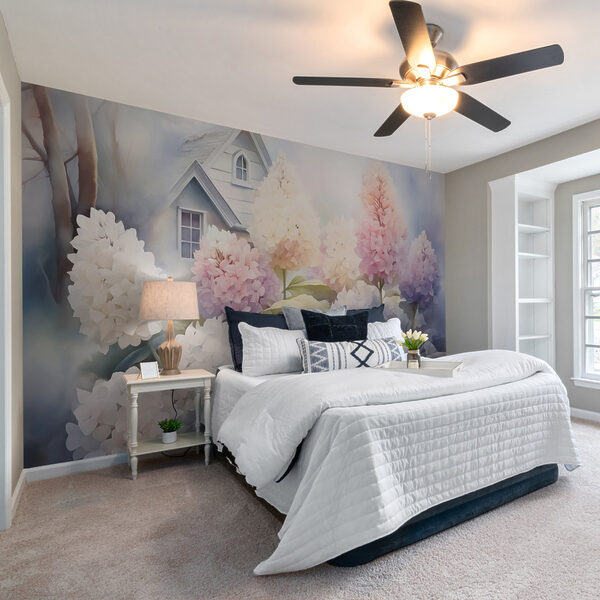 Wall murals Painting of flowers in front of a house (SKU: w02592) Wall murals Wall murals Painting of flowers in front of a house (SKU: w02592)