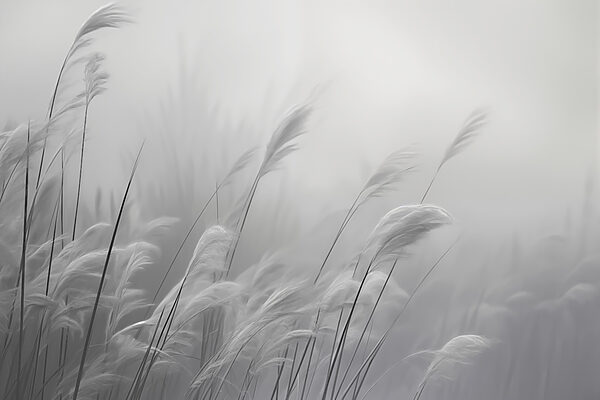 Soft grasses sway in gentle breeze