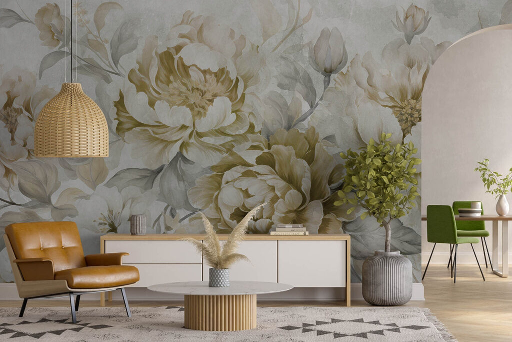 Soft floral elegance in muted tones