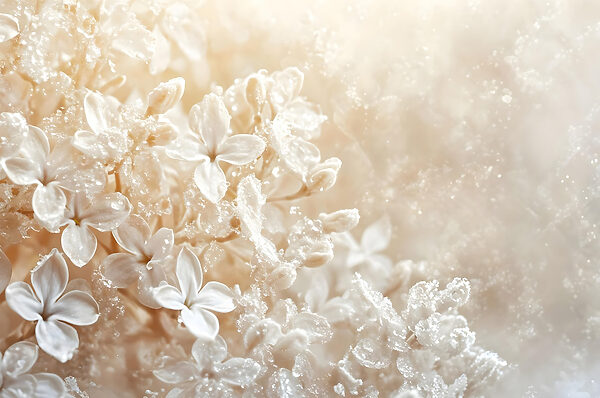 Delicate petals embrace morning dew Delicate petals embrace morning dew