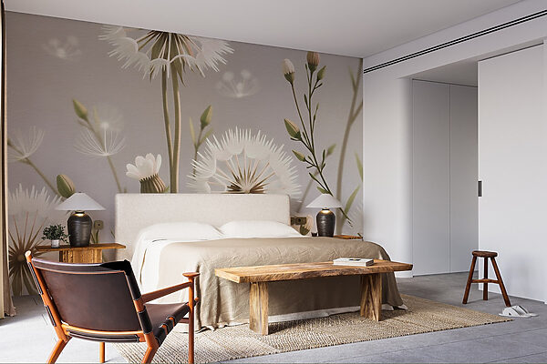Wall murals Delicate white flowers in nature (SKU: w02619) Wall murals Wall murals Delicate white flowers in nature (SKU: w02619)