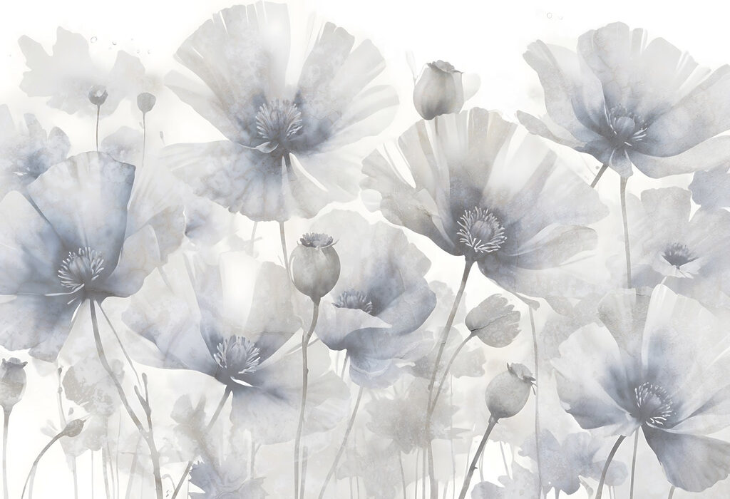 Group of flowers on a white background Group of flowers on a white background