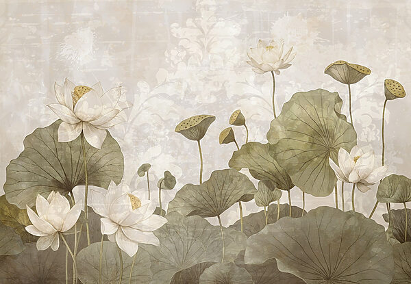 Delicate flowers in serene harmony Delicate flowers in serene harmony