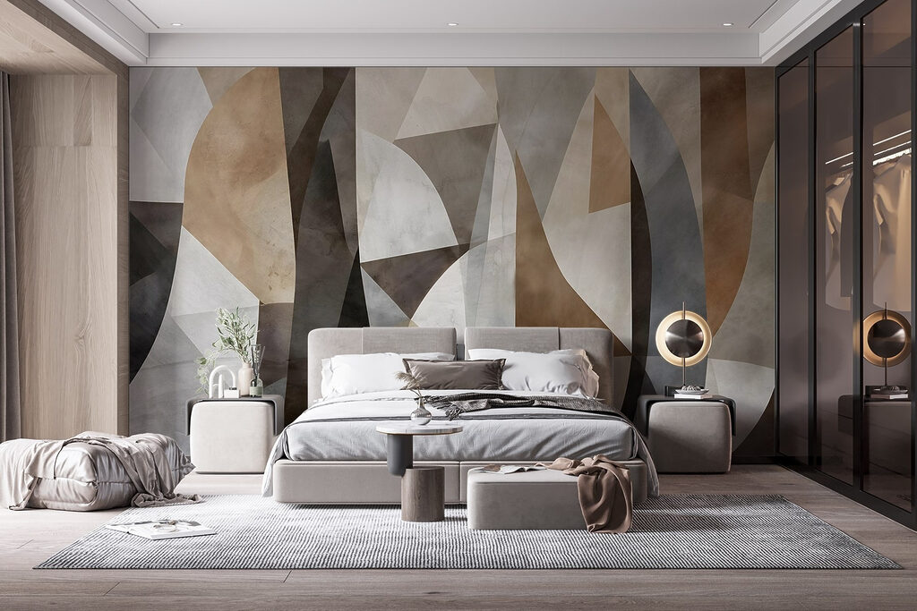 Wall with different colors and shapes