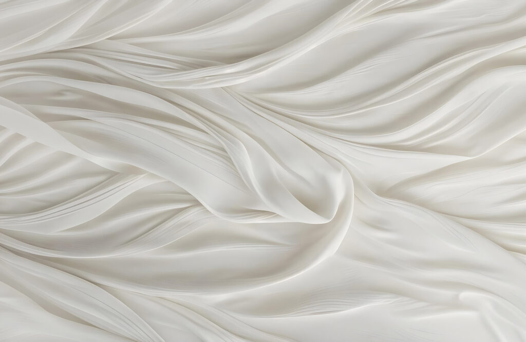 White fabric with folds White fabric with folds