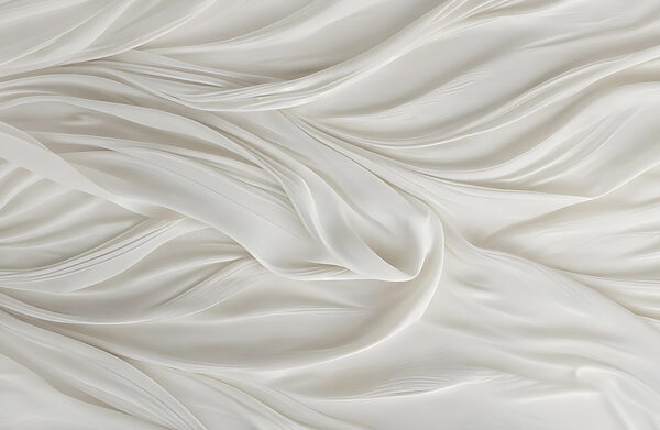 White fabric with folds White fabric with folds